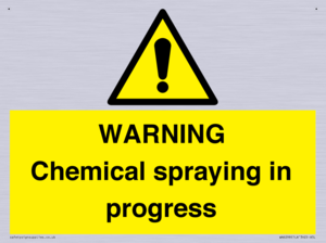 WARNING Chemical spraying in progress